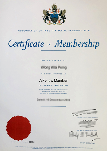 The Association of International Accountants certificate.buy fake certificate