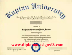 Fake degrees from Kaplan University.  Fake certificate from Kaplan University