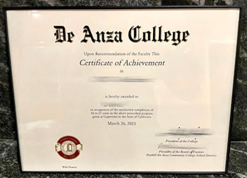 Buy the best quality fake De Anza College diploma.buy degree.