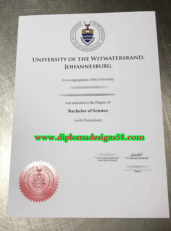 Copy of fake diploma from Witwatersrand university from south africa.