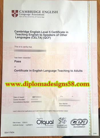 Buy fake certificates from Cambridge CELTA online.