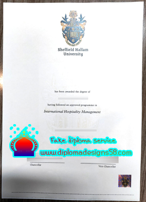 Buy the latest version of a fake Sheffield Hallam University diploma.