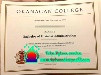 I need to buy a fake diploma from Okanagan College. How long will it take to get it.