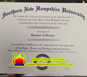 Buy the best quality copy of a fake diploma from Southern New Hampshire University.